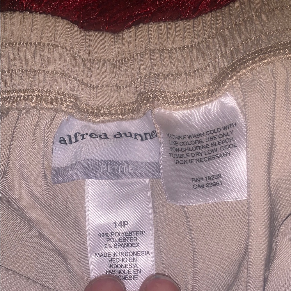 Alfred Dunner Light Tan Trousers